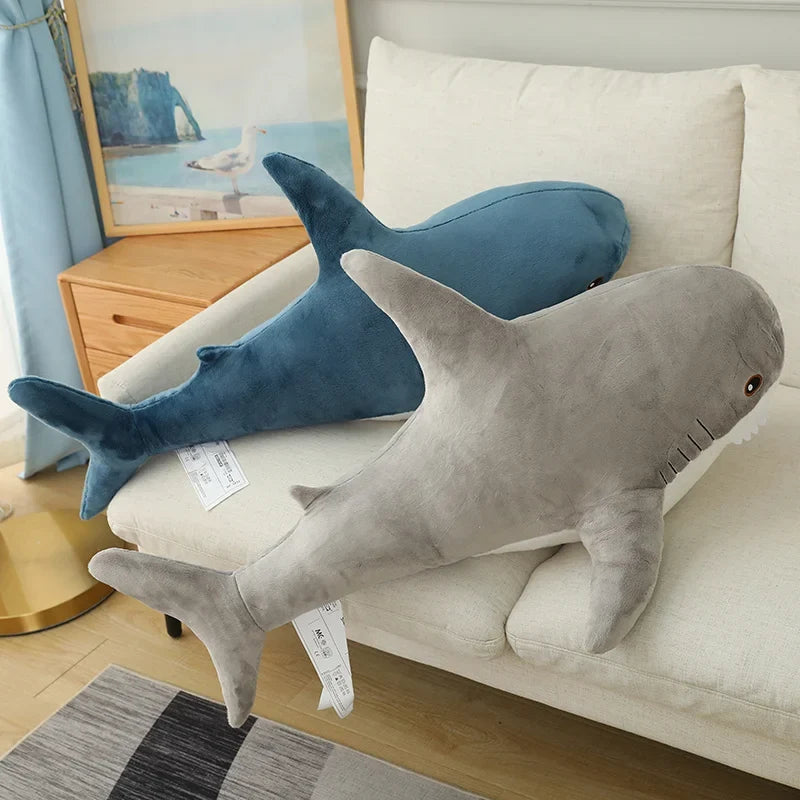 Colorful Shark Plush Toy – Soft Stuffed Animal Pillow